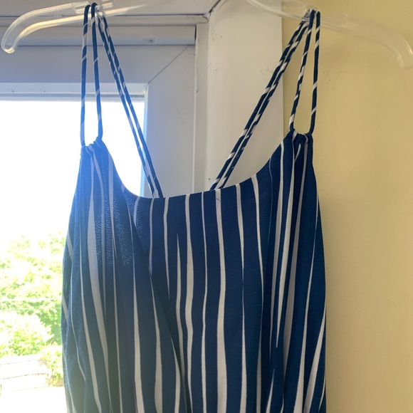 Very versatile, fully lined, Banana Republic navy blue with white stripes. - Picture 4 of 7